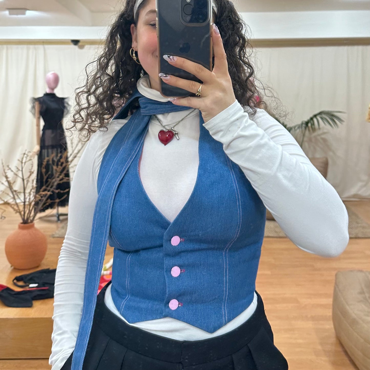 Maurita Vest - Denim