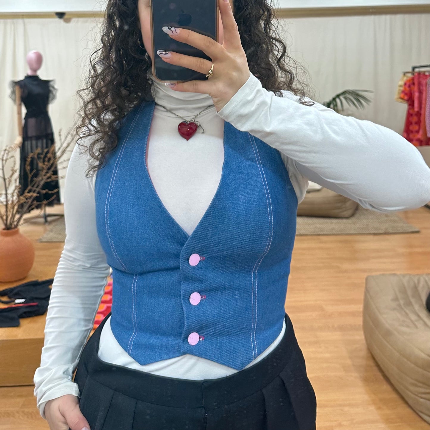 Maurita Vest - Denim