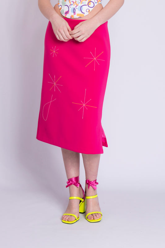 MIDI ME SKIRT - ROSA
