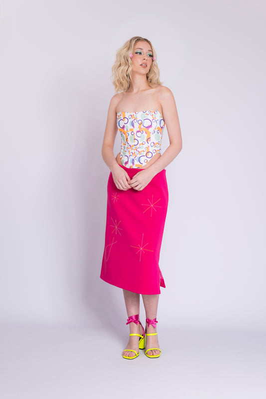 POPPY STRAPLESS CORSET-WILDFLOWER